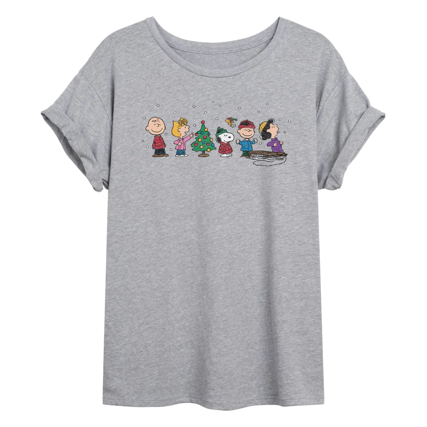 Peanuts - Christmas Snoopy And Friends - Women's Oversized Graphic T-Shirt sold by Zulily product image thumbnail 3