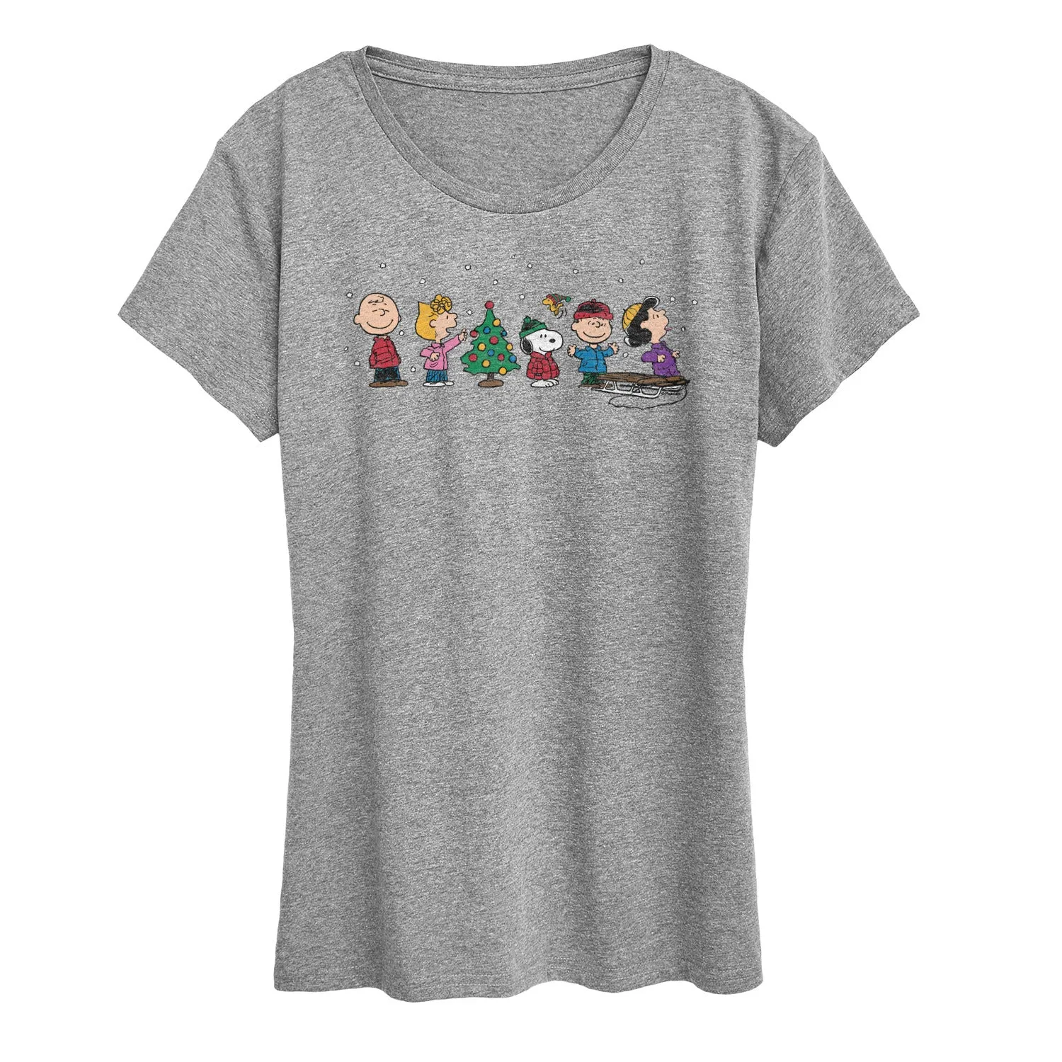 Peanuts - Peanuts Christmas Group - Women's Short Sleeve Graphic T-Shirt sold by Zulily product image thumbnail 4