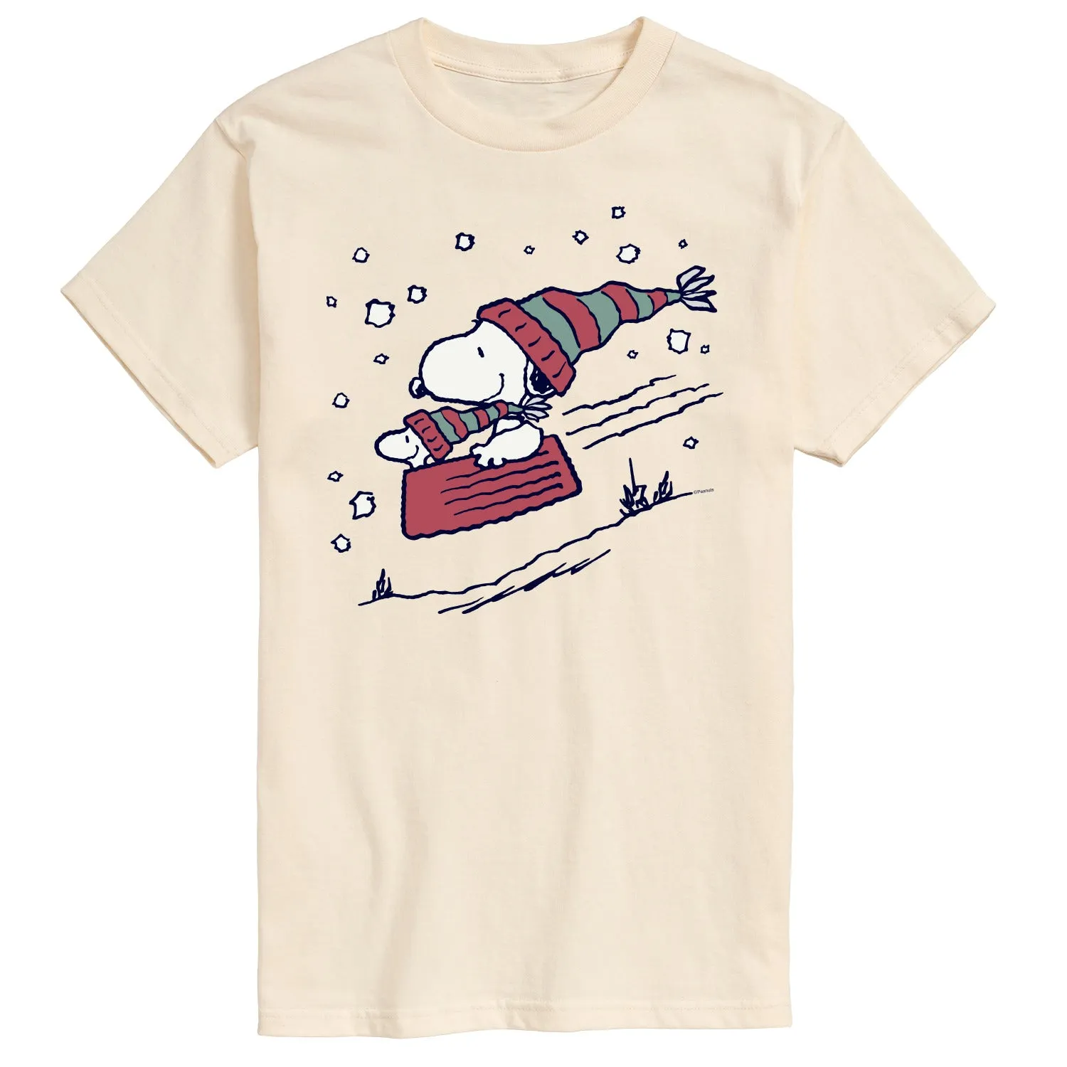 Peanuts - Snoopy Sledding - Men's Short Sleeve Graphic T-Shirt sold by Zulily product image thumbnail 4