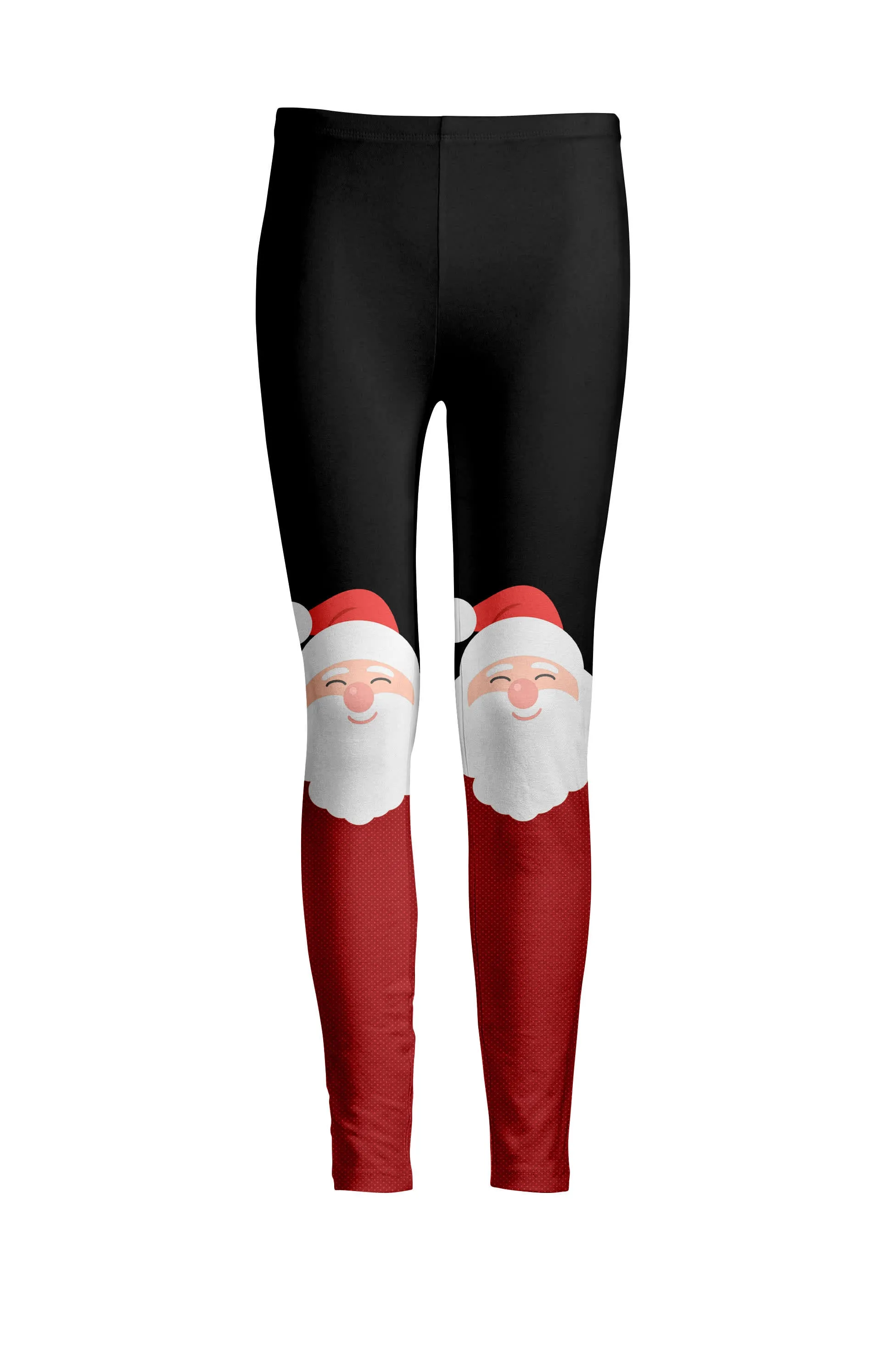 Lily by Firmiana Women's Medium Rise Printed Legging Black & Red Santa Legs Holiday Print sold by Zulily product image thumbnail 4