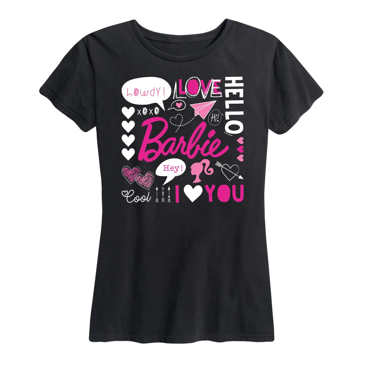 Barbie - Valentine's Collage - Women's Short Sleeve Graphic T-Shirt sold by Zulily product image thumbnail 4