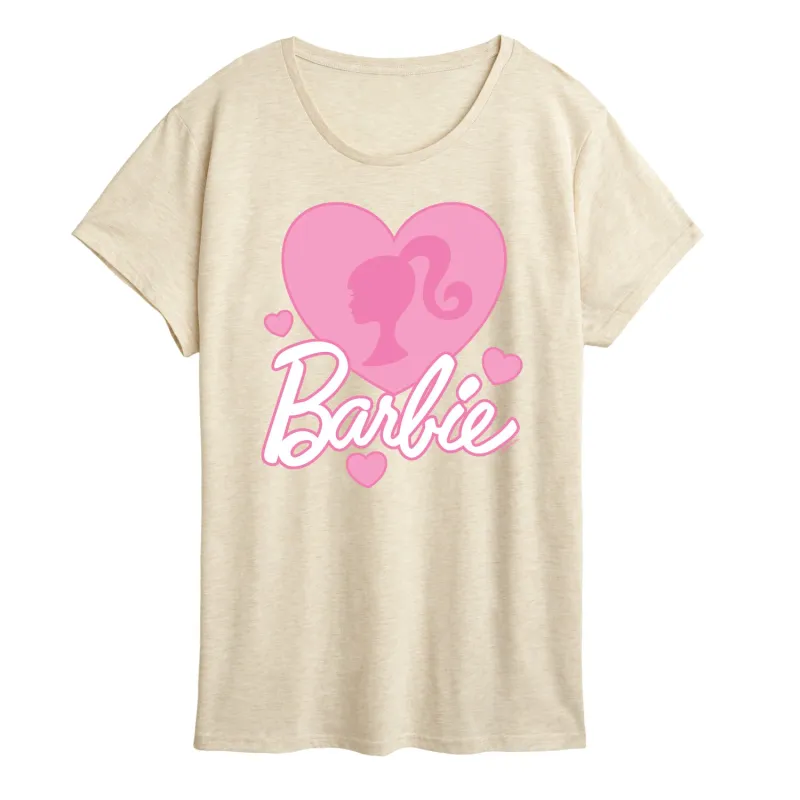 Barbie - Logo Love Hearts - Women's Short Sleeve Graphic T - Shirt sold by Zulily