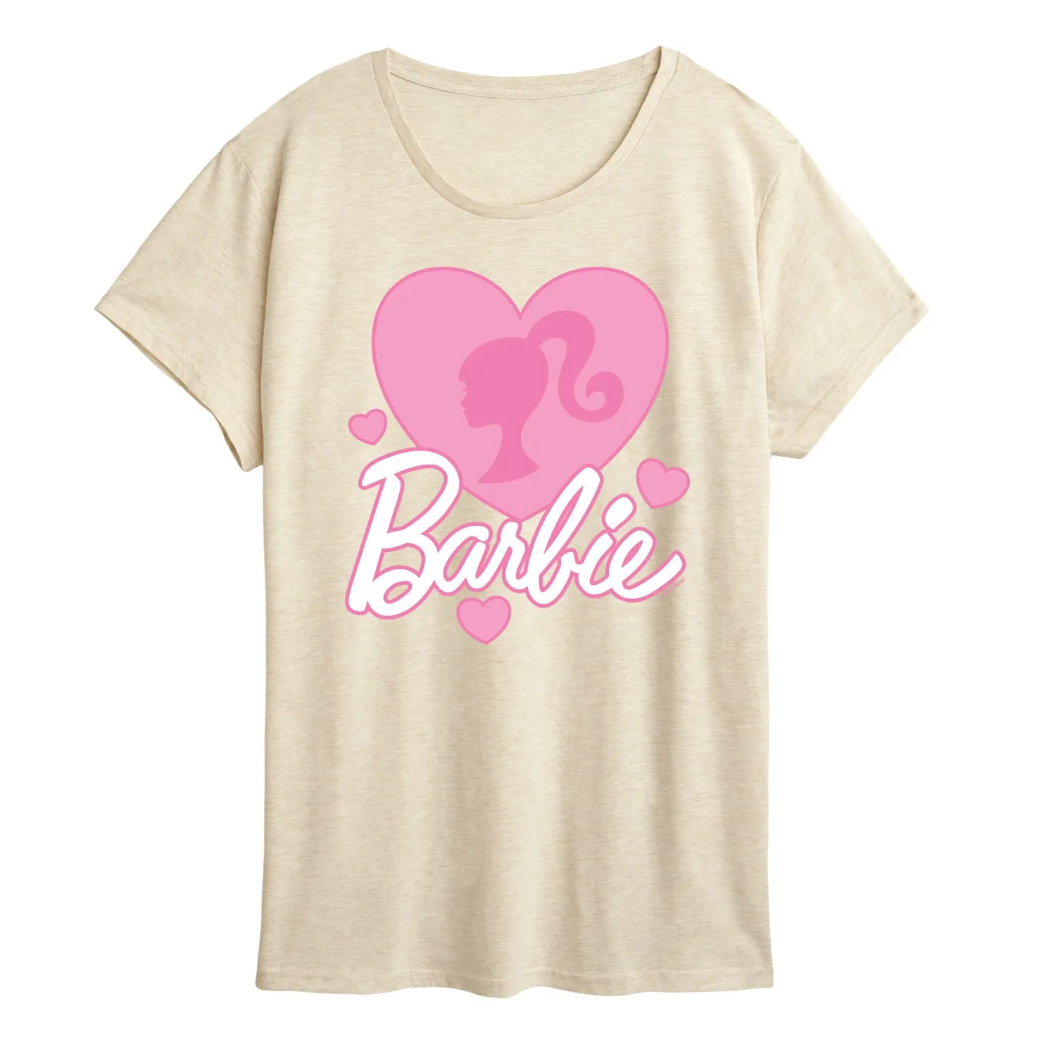 Barbie - Logo Love Hearts - Women's Short Sleeve Graphic T - Shirt sold by Zulily