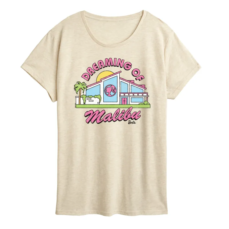 Barbie - Dreaming Of Malibu -Women's Short Sleeve Graphic T-Shirt sold by Zulily