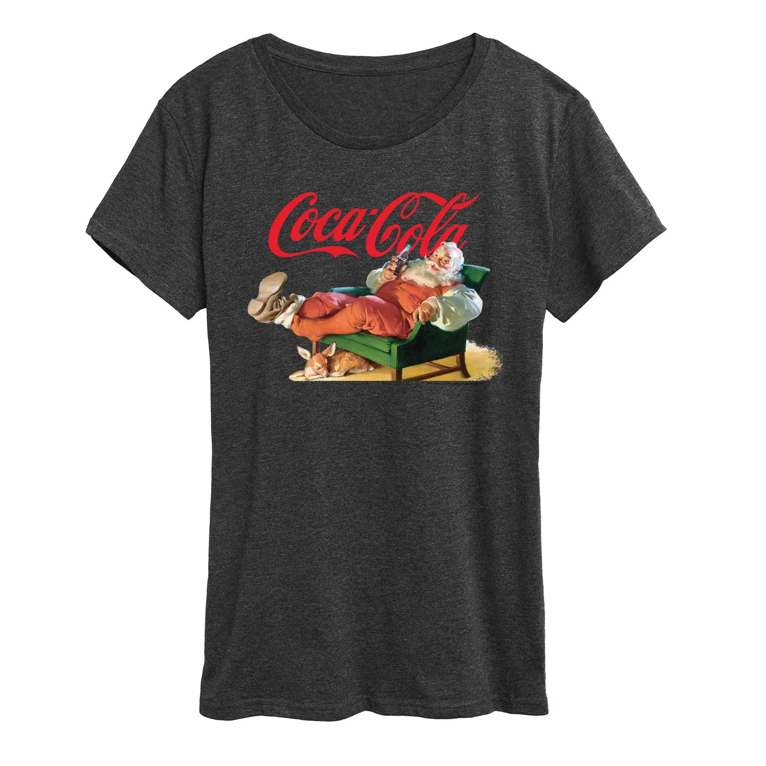 Coca-Cola - Santa Coke - Women's Short Sleeve Graphic T-Shirt sold by Zulily product image thumbnail 5