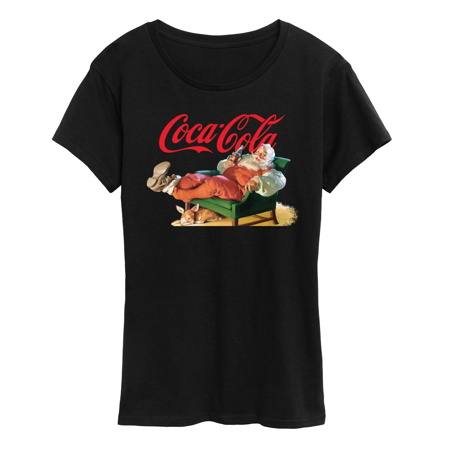 Coca-Cola - Santa Coke - Women's Short Sleeve Graphic T-Shirt sold by Zulily product image thumbnail 3