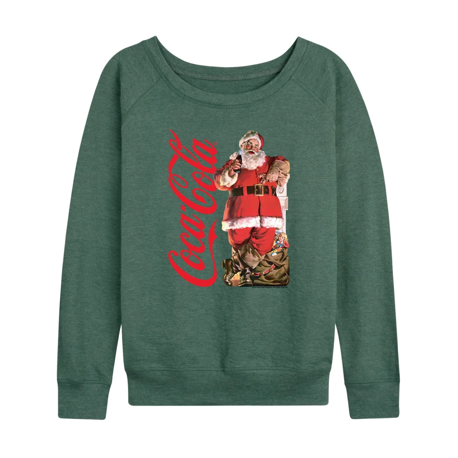 Coca-Cola - Vintage Santa With Presents - Women's French Terry Long Sleeve Pullover sold by Zulily product image thumbnail 3