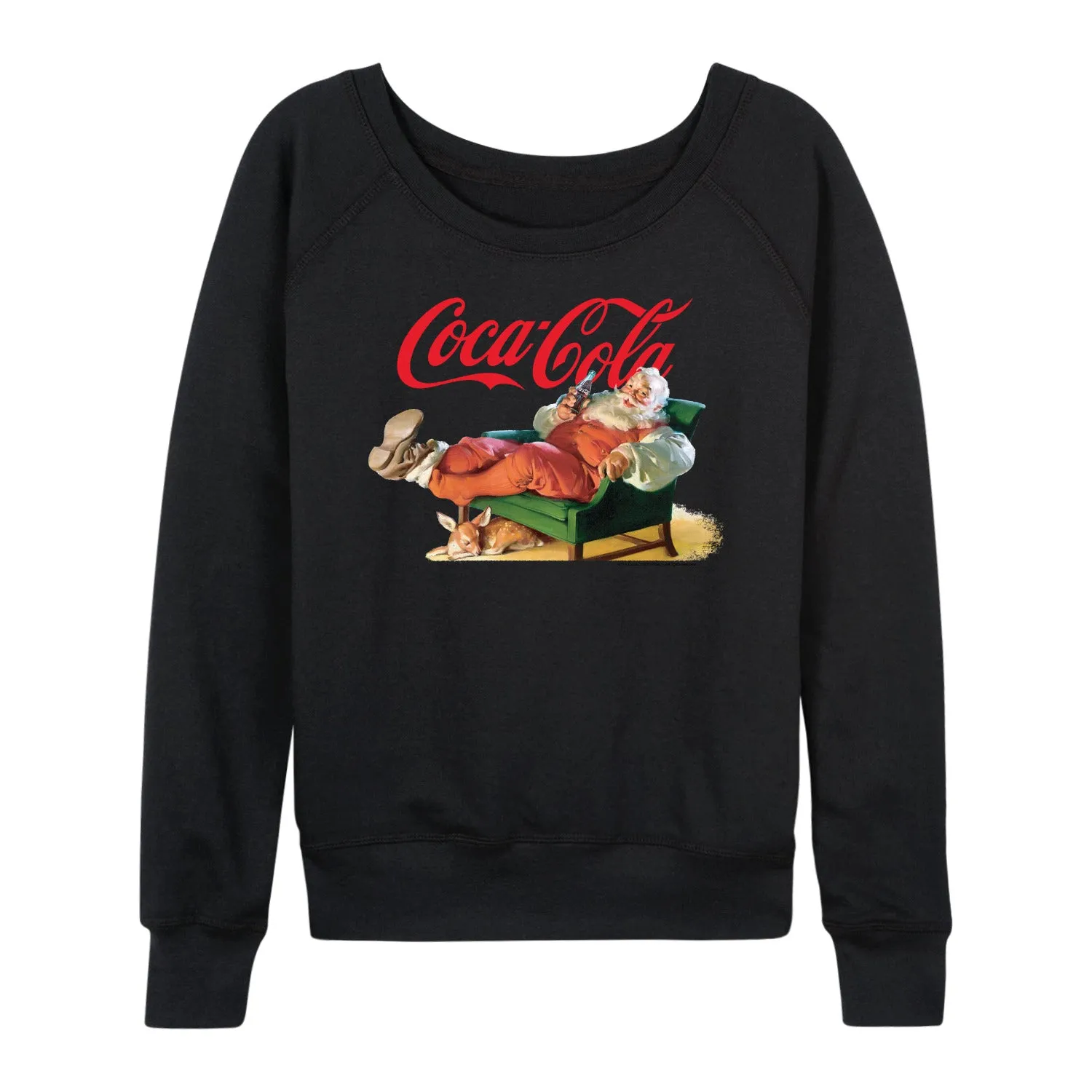 Coca-Cola - Santa Coke - Women's French Terry Long Sleeve Pullover sold by Zulily product image thumbnail 3