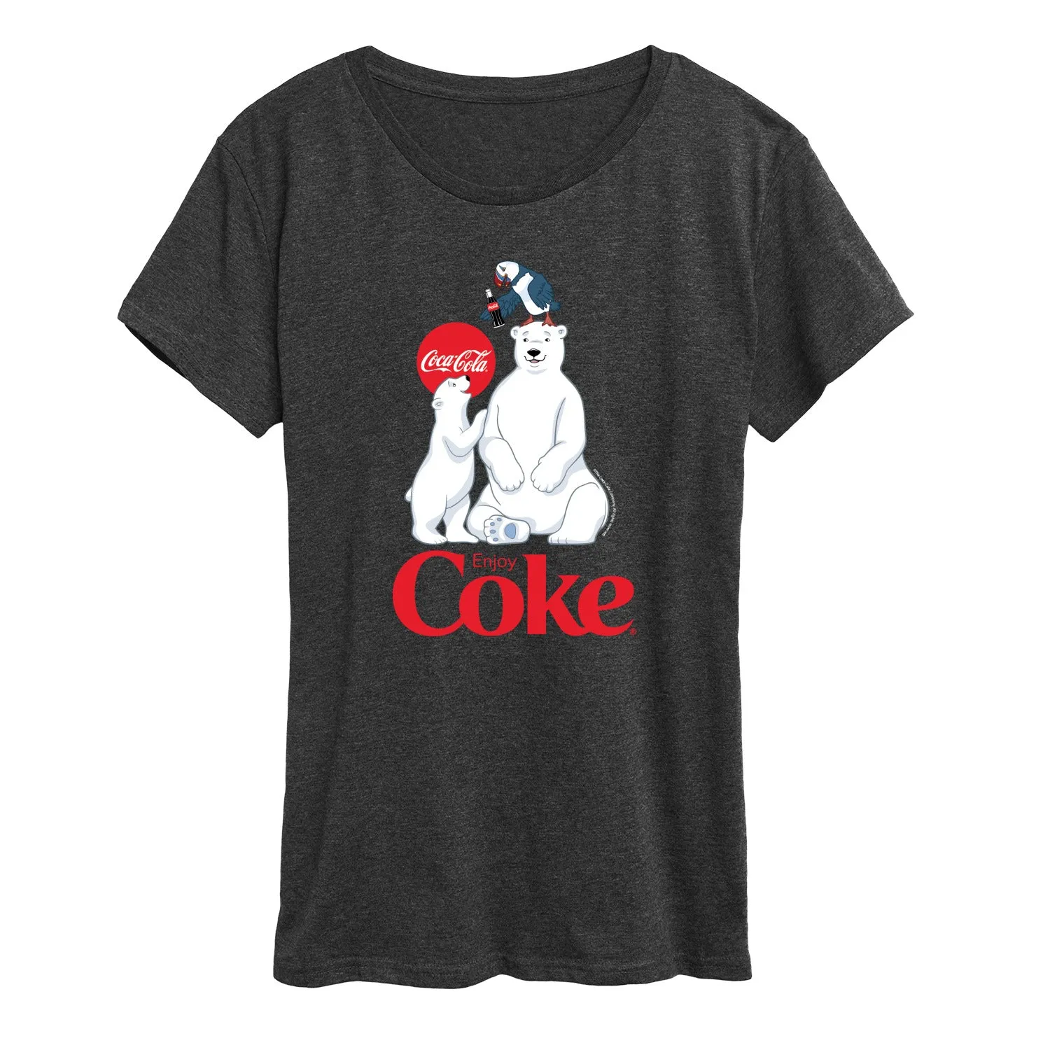 Coca-Cola - Polar Bears And Puffin - Women's Short Sleeve Graphic T-Shirt sold by Zulily product image thumbnail 5