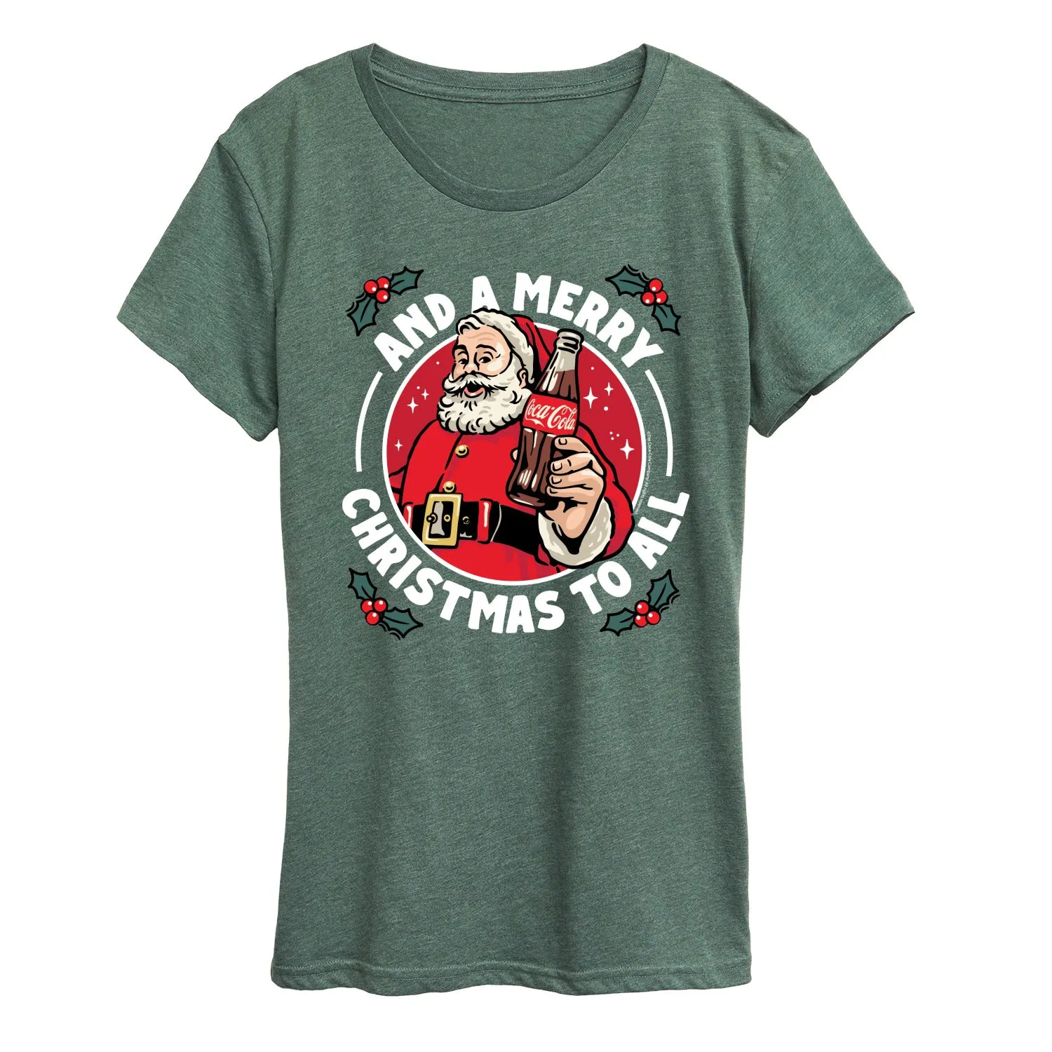 Coca-Cola - And A Merry Christmas To All Coke - Women's Short Sleeve Graphic T-Shirt sold by Zulily product image thumbnail 4