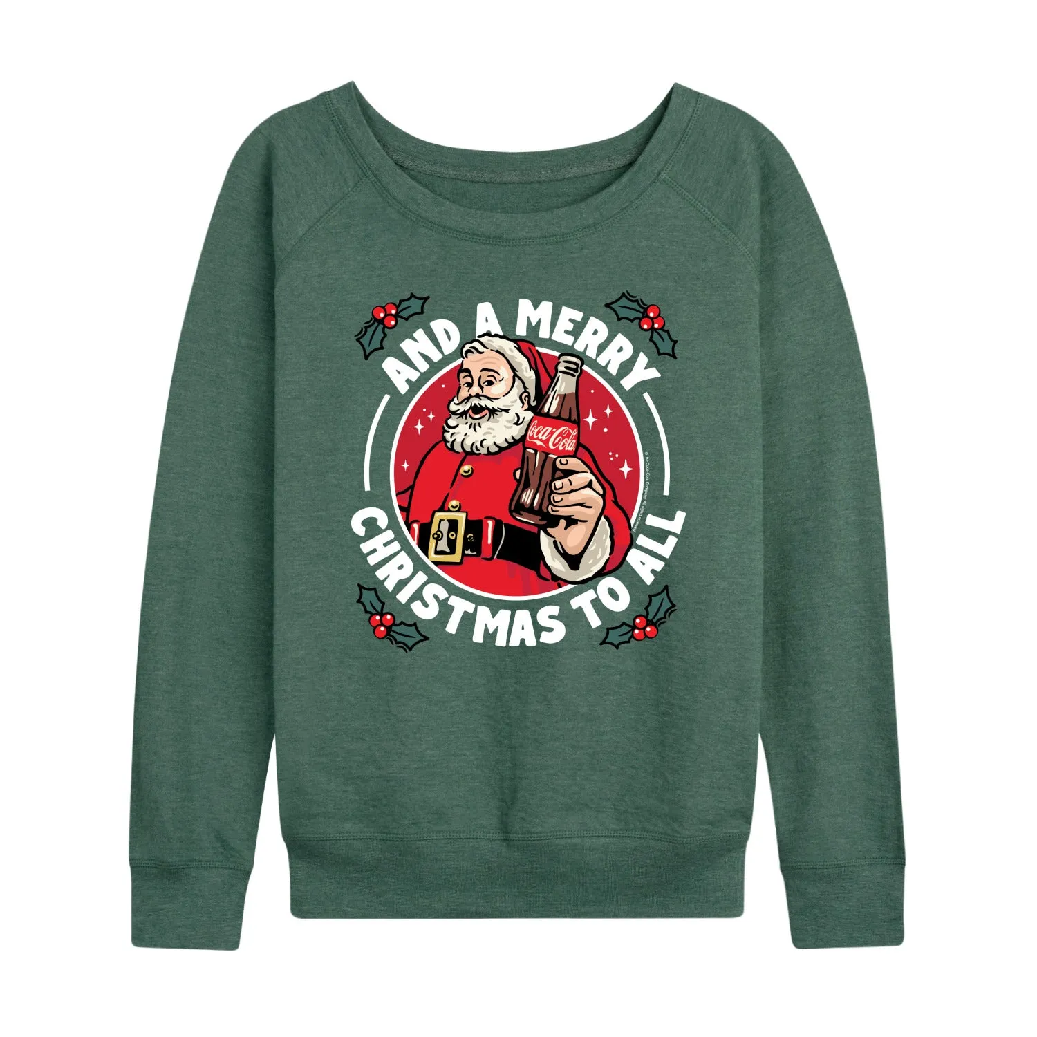 Coca-Cola - And A Merry Christmas To All Coke - Women's French Terry Long Sleeve Pullover sold by Zulily product image thumbnail 3
