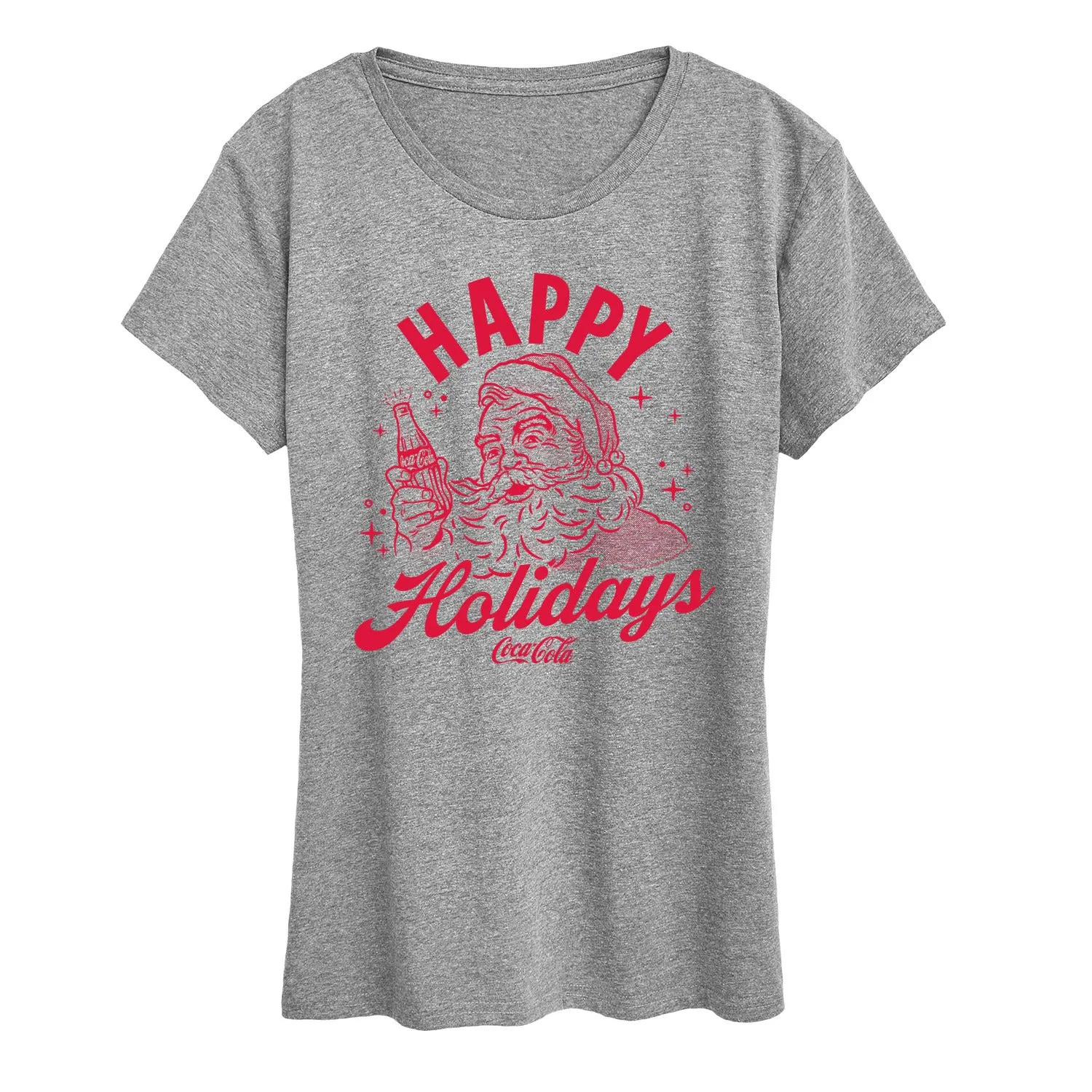 Coca-Cola - Happy Holidays Coke - Women's Short Sleeve Graphic T-Shirt sold by Zulily product image thumbnail 3
