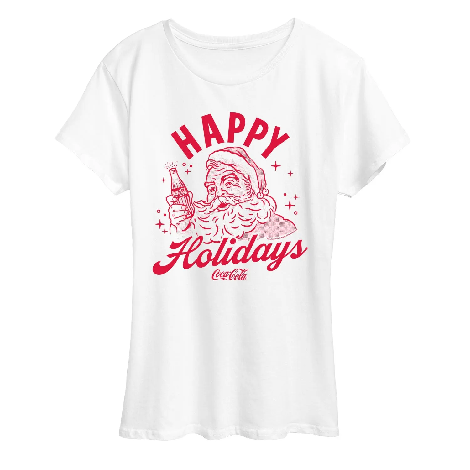 Coca-Cola - Happy Holidays Coke - Women's Short Sleeve Graphic T-Shirt sold by Zulily product image thumbnail 4