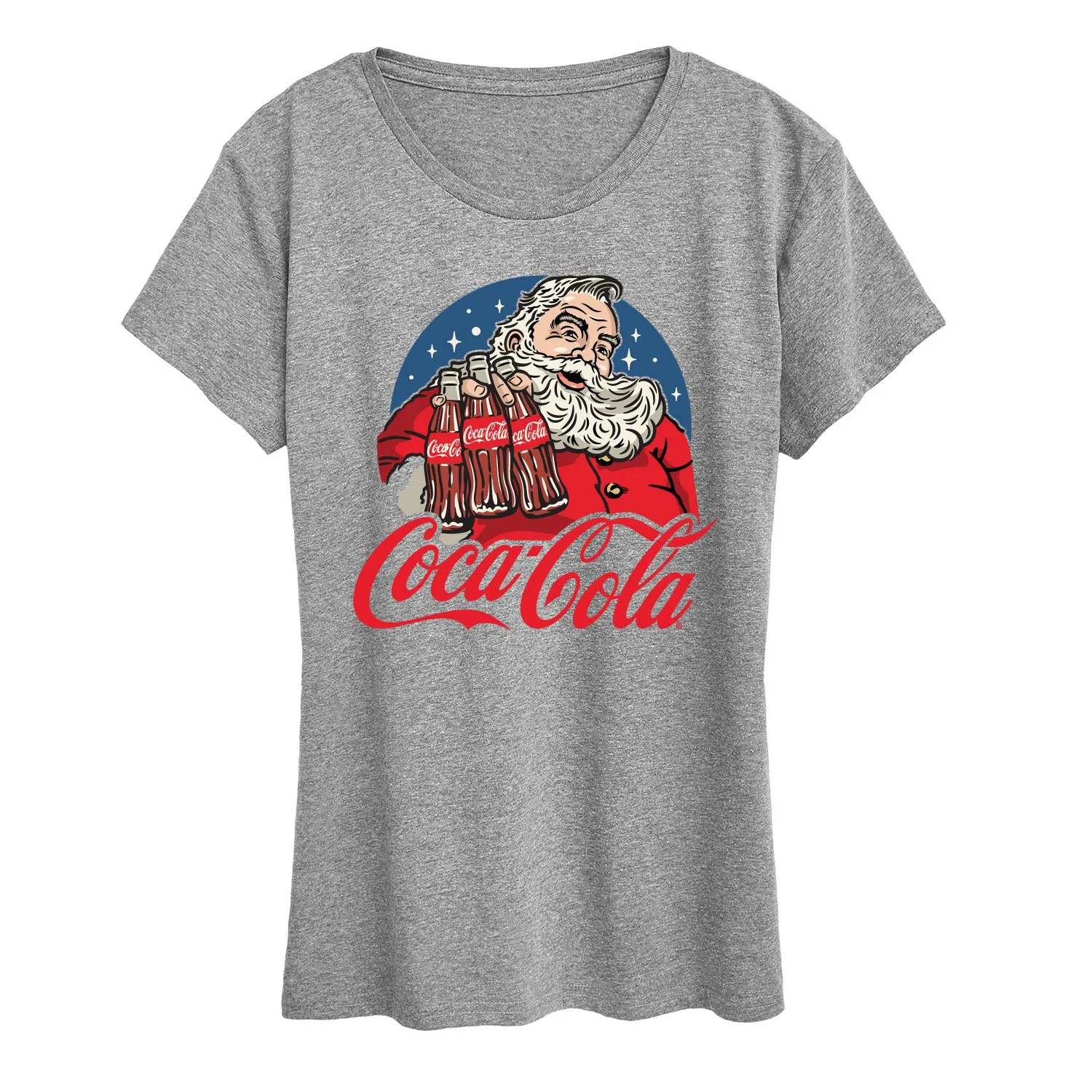 Coca-Cola - Santa Coke Bottles - Women's Short Sleeve Graphic T-Shirt sold by Zulily product image thumbnail 5