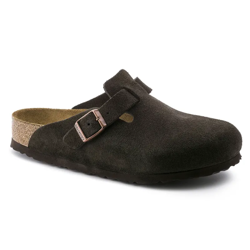 Birkenstock Boston Soft Footbed Suede Leather Clogs sold by Zulily