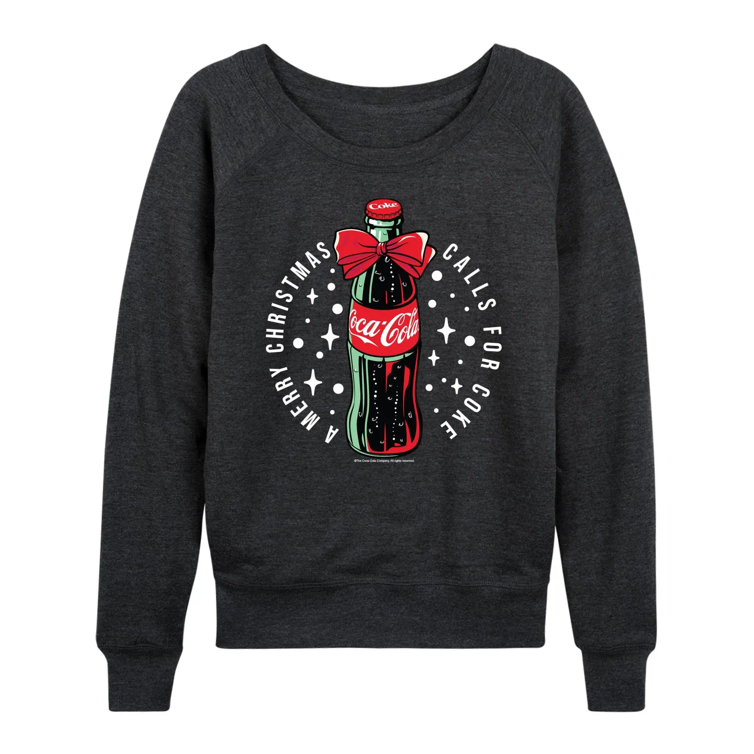 Coca-Cola - Happy Holidays Bottle - Women's French Terry Long Sleeve Pullover sold by Zulily product image thumbnail 4