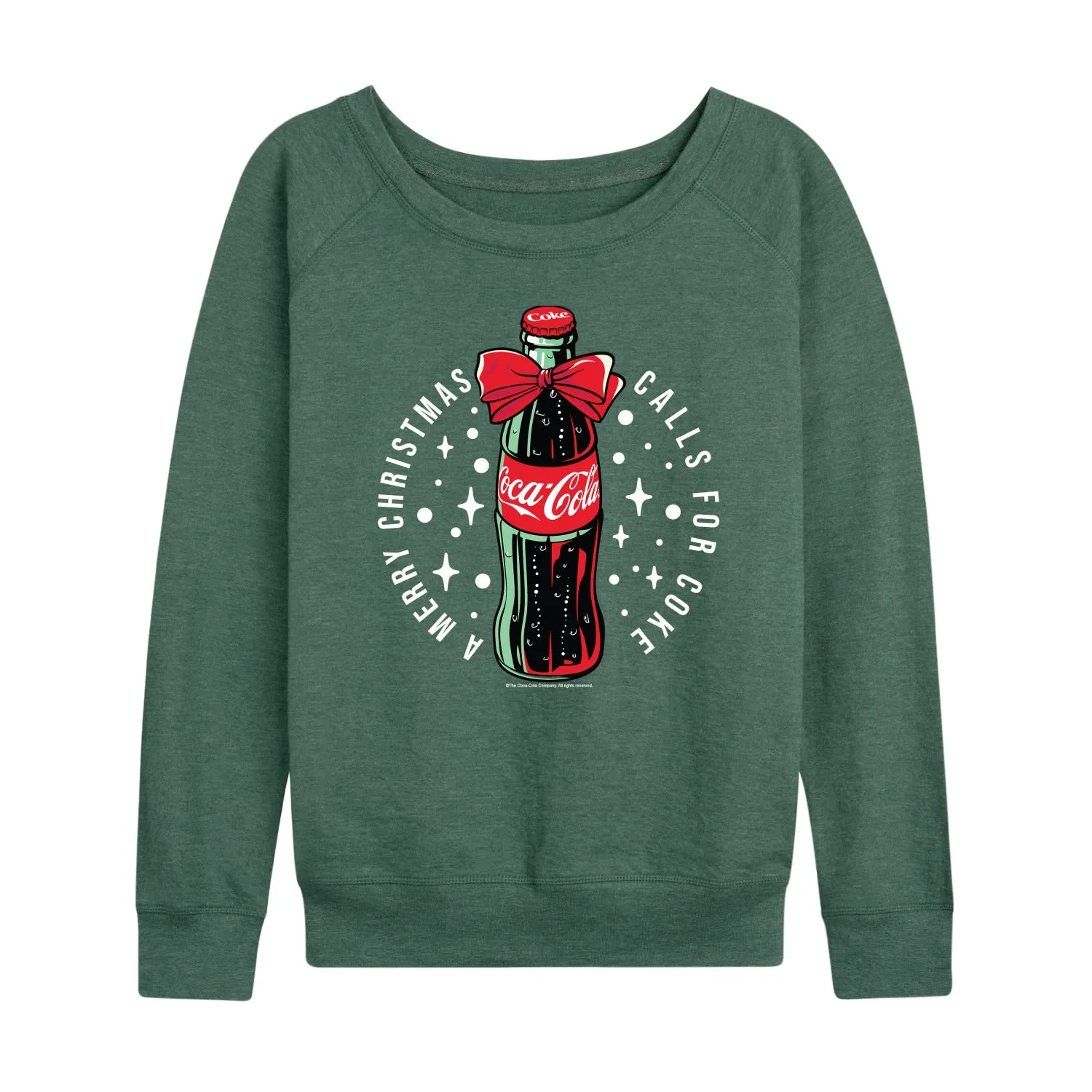 Coca-Cola - Happy Holidays Bottle - Women's French Terry Long Sleeve Pullover sold by Zulily product image thumbnail 5