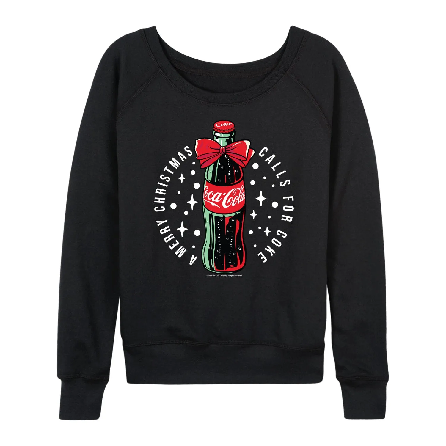 Coca-Cola - Happy Holidays Bottle - Women's French Terry Long Sleeve Pullover sold by Zulily product image thumbnail 3
