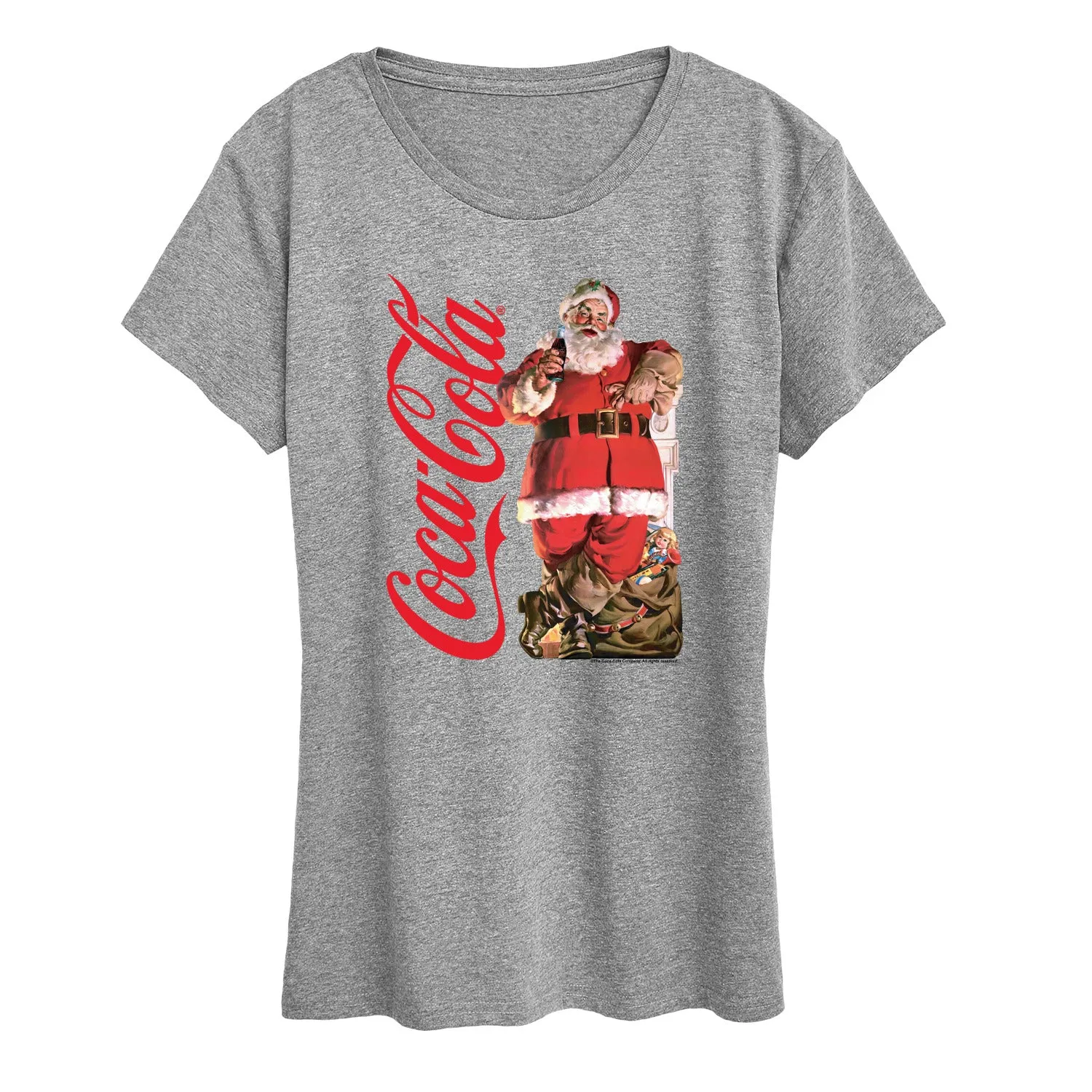 Coca-Cola - Vintage Santa With Presents - Women's Short Sleeve Graphic T-Shirt sold by Zulily product image thumbnail 3