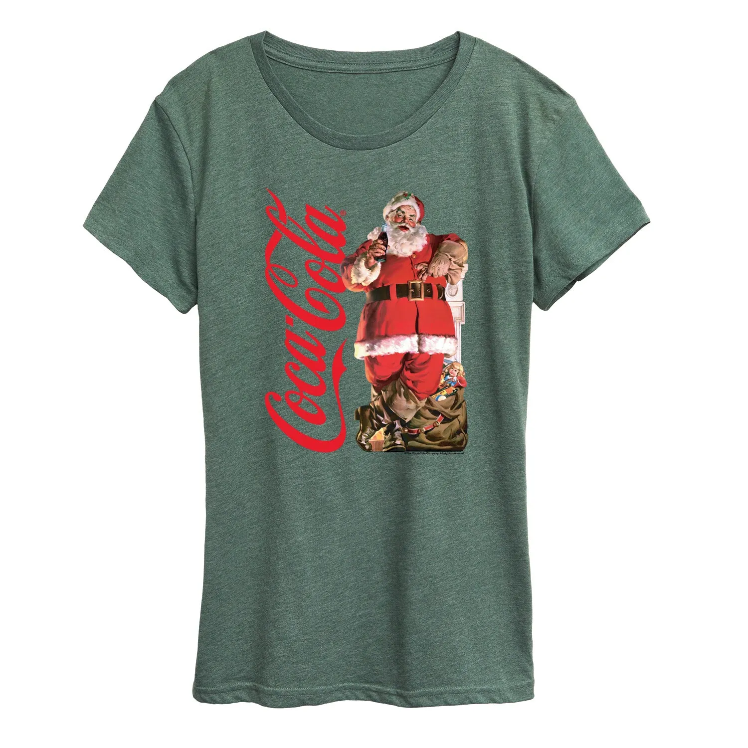 Coca-Cola - Vintage Santa With Presents - Women's Short Sleeve Graphic T-Shirt sold by Zulily product image thumbnail 4