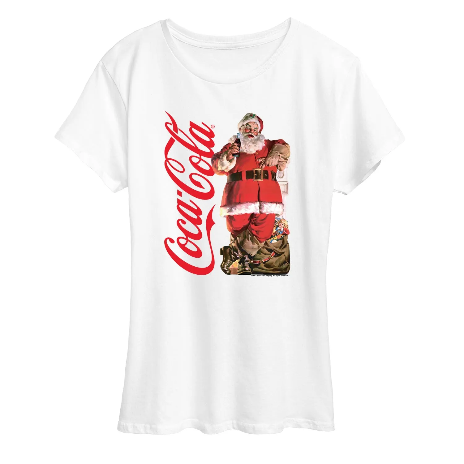 Coca-Cola - Vintage Santa With Presents - Women's Short Sleeve Graphic T-Shirt sold by Zulily product image thumbnail 5