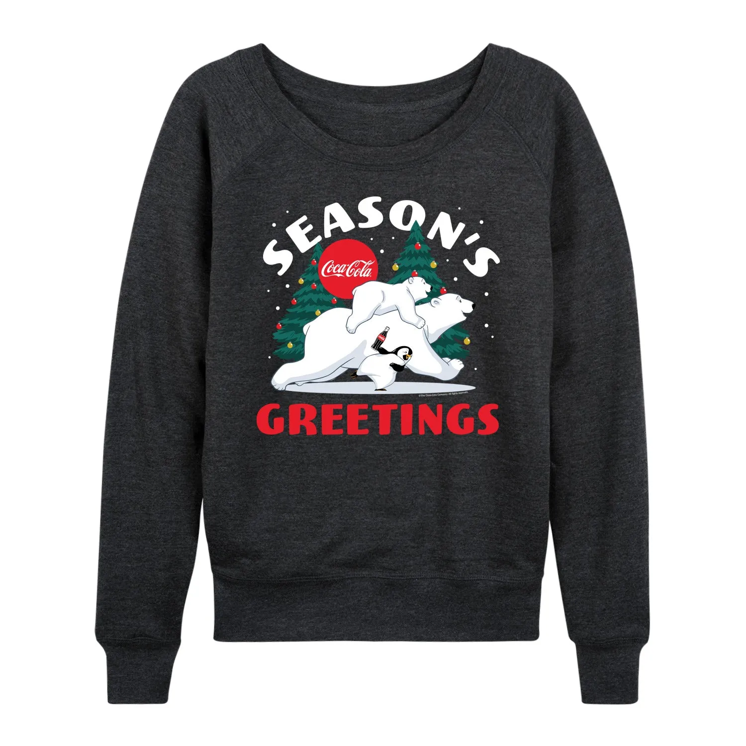 Coca-Cola - Seasons Greetings Polar Bears - Women's French Terry Long Sleeve Pullover sold by Zulily product image thumbnail 3