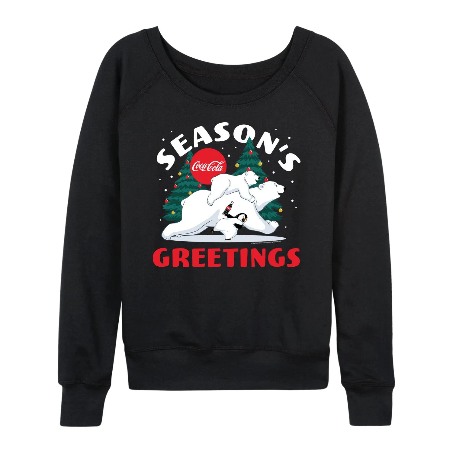 Coca-Cola - Seasons Greetings Polar Bears - Women's French Terry Long Sleeve Pullover sold by Zulily product image thumbnail 4