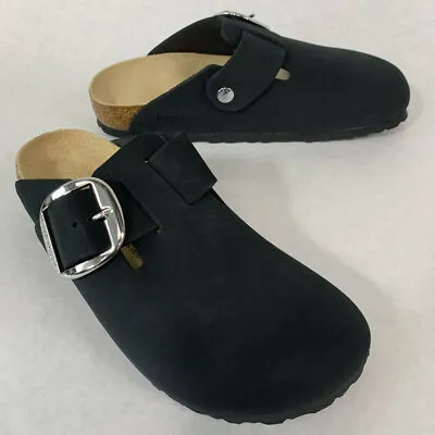 Birkenstock Boston Big Buckle Nubuck Leather Clogs sold by Zulily product image thumbnail 3