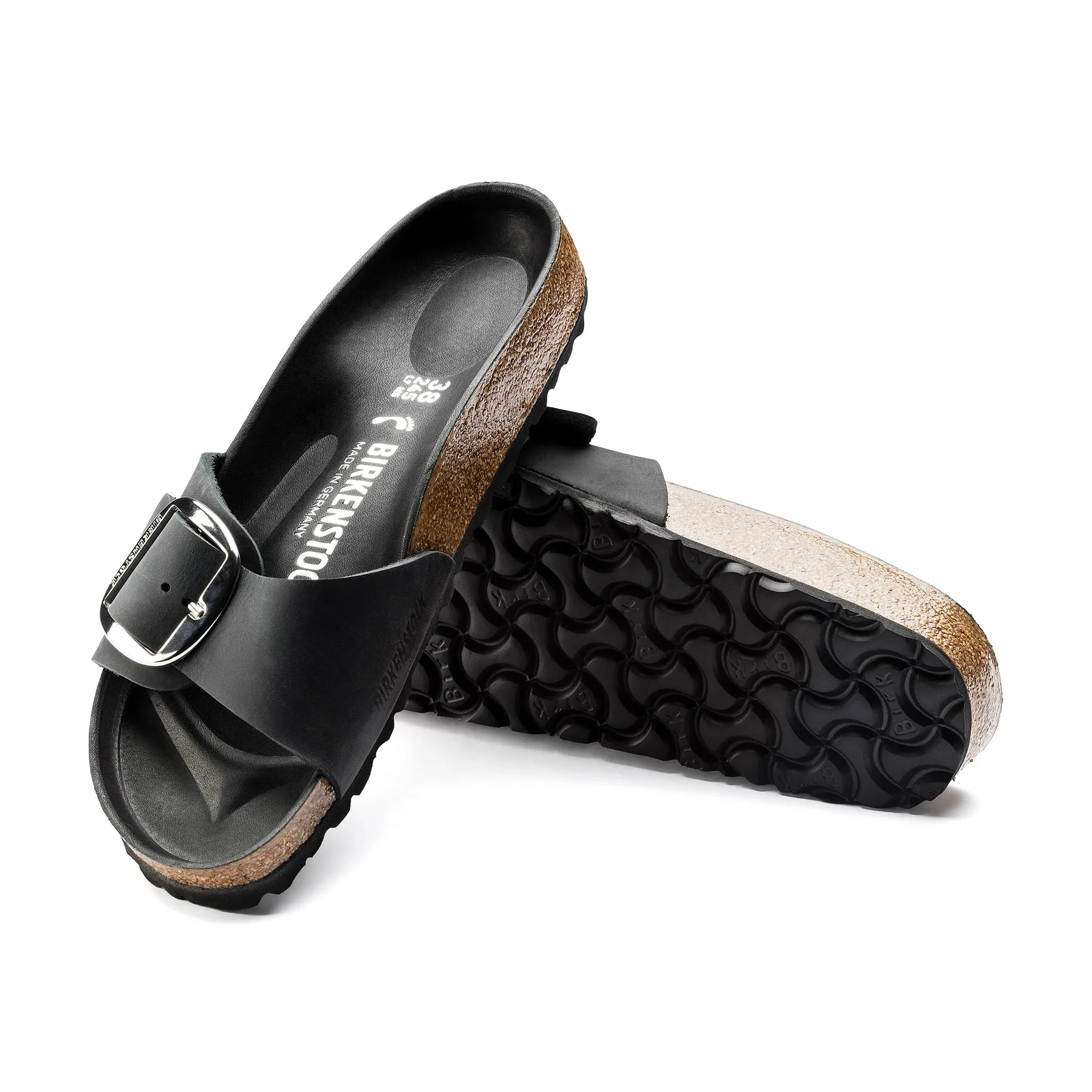 Birkenstock Madrid Big Buckle Oiled Leather Black sold by Zulily product image thumbnail 3