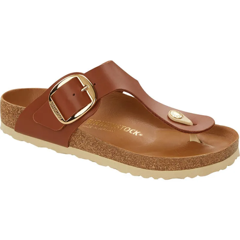 Birkenstock Gizeh Big Buckle Leather Cognac sold by Zulily