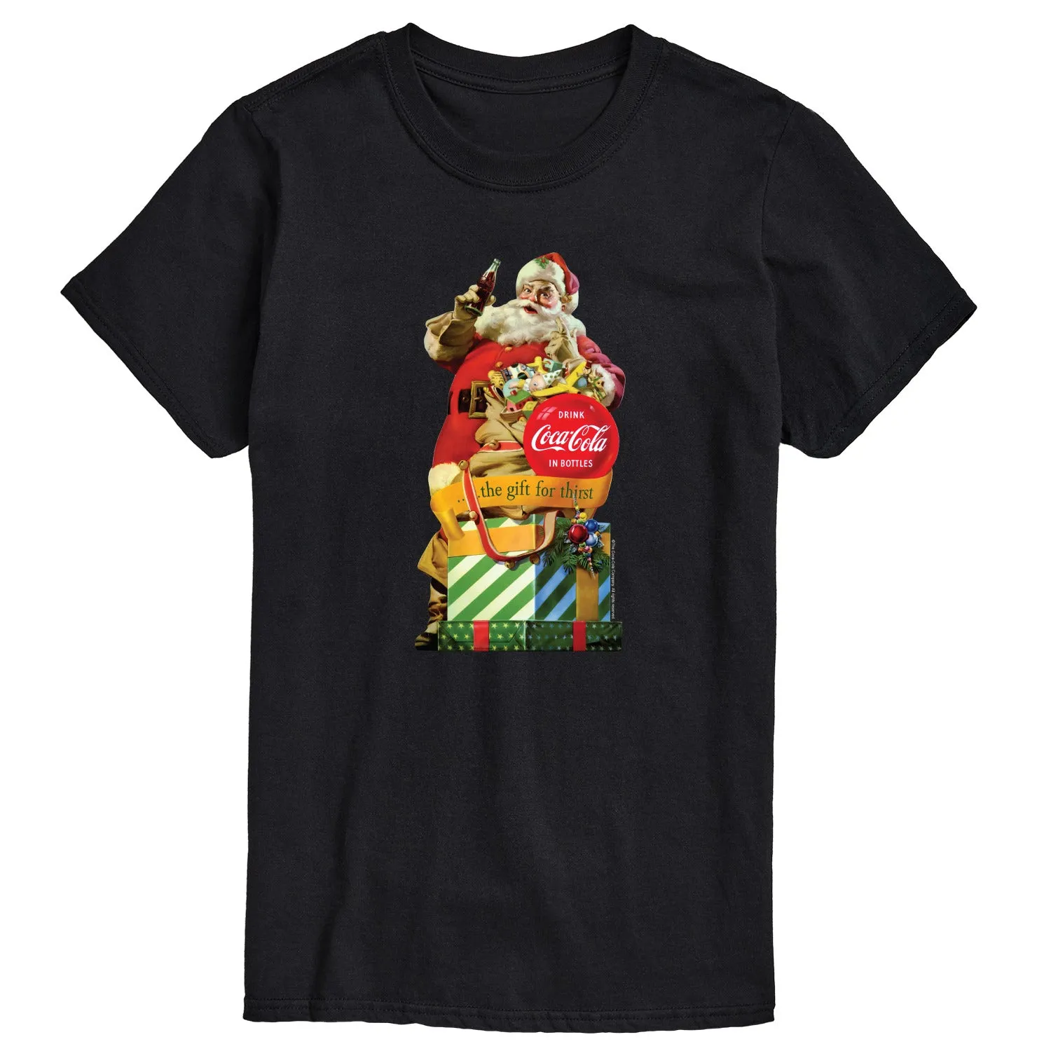 Coca-Cola - Vintage Santa Gift for Thirst - Men's Short Sleeve Graphic T-shirt sold by Zulily product image thumbnail 3