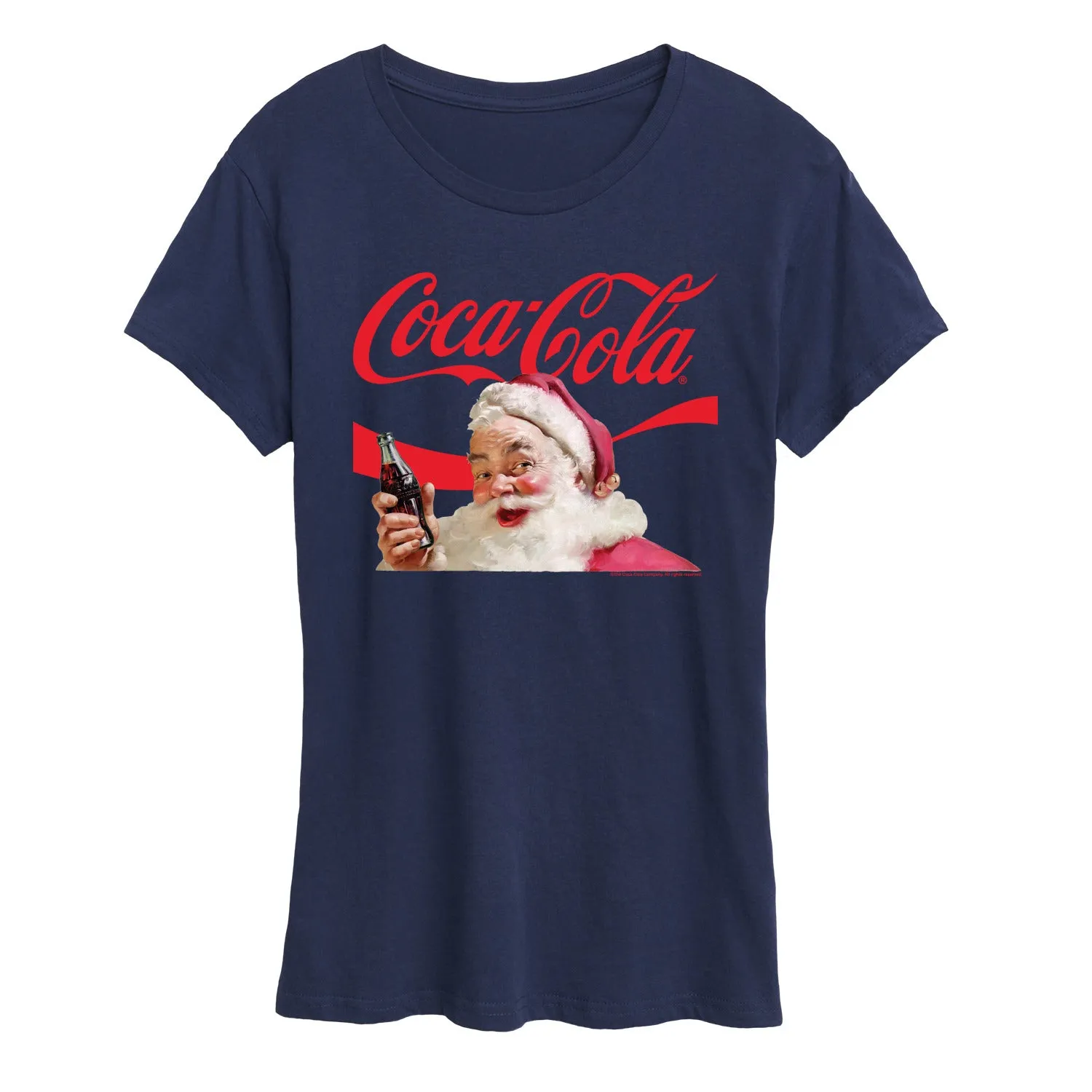 Coca-Cola - Santa Closeup - Women's Short Sleeve Graphic T-Shirt sold by Zulily product image thumbnail 5