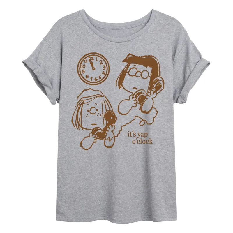 Peanuts - Yap O Clock - Women's Oversized Graphic T-Shirt sold by Zulily
