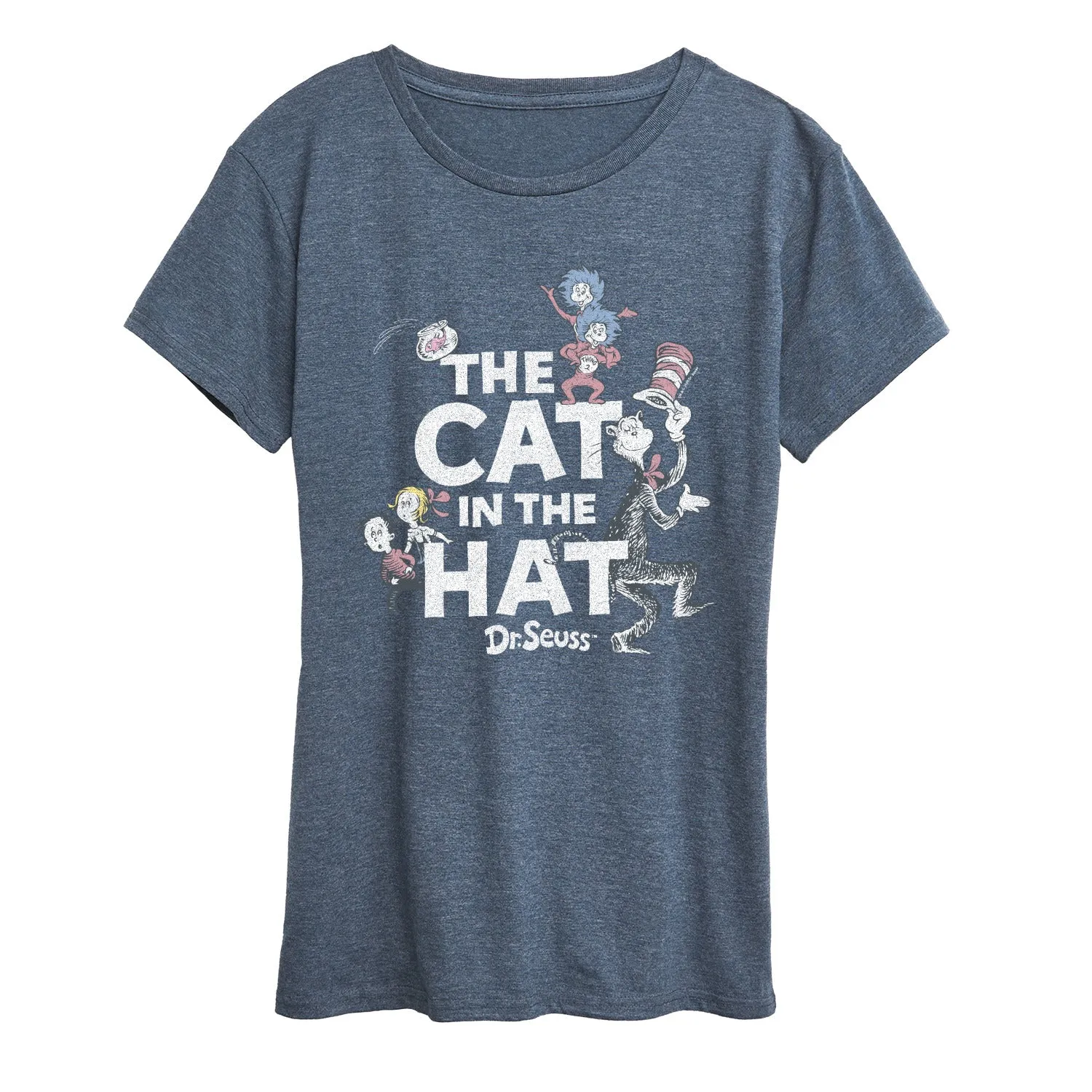 Dr. Seuss - Cat In Hat Tonal - Women's Short Sleeve Graphic T-Shirt sold by Zulily product image thumbnail 3