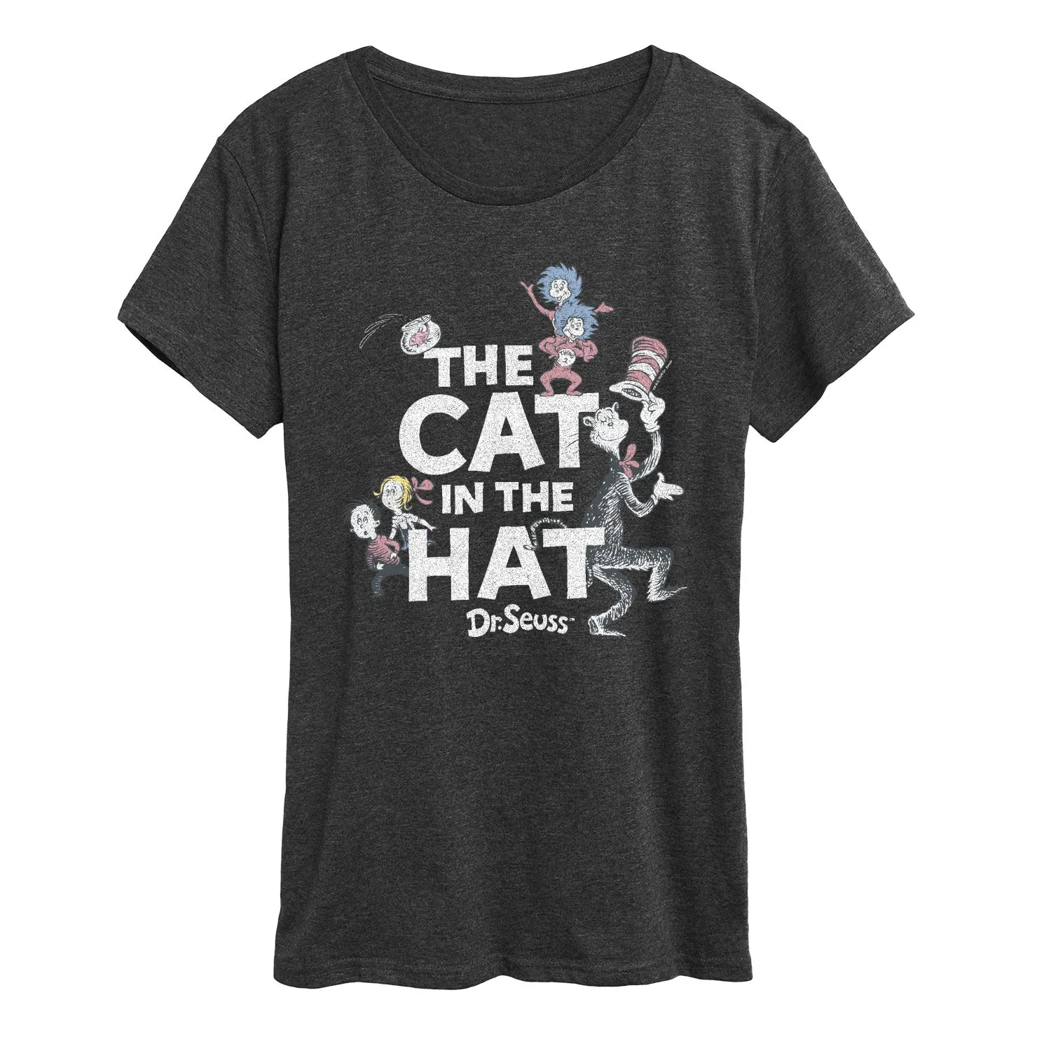 Dr. Seuss - Cat In Hat Tonal - Women's Short Sleeve Graphic T-Shirt sold by Zulily product image thumbnail 4