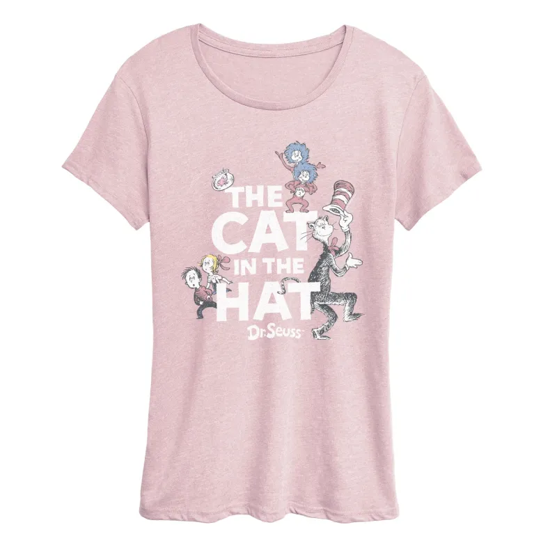 Dr. Seuss - Cat In Hat Tonal - Women's Short Sleeve Graphic T-Shirt sold by Zulily