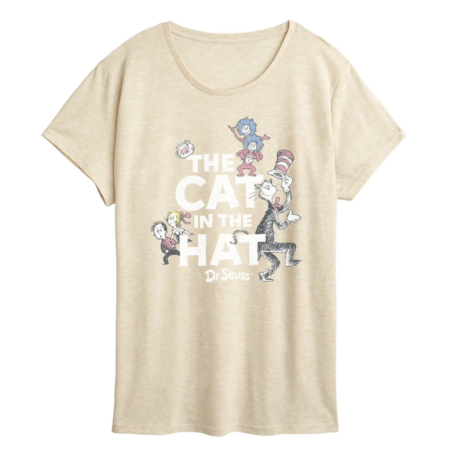 Dr. Seuss - Cat In Hat Tonal - Women's Short Sleeve Graphic T-Shirt sold by Zulily product image thumbnail 2
