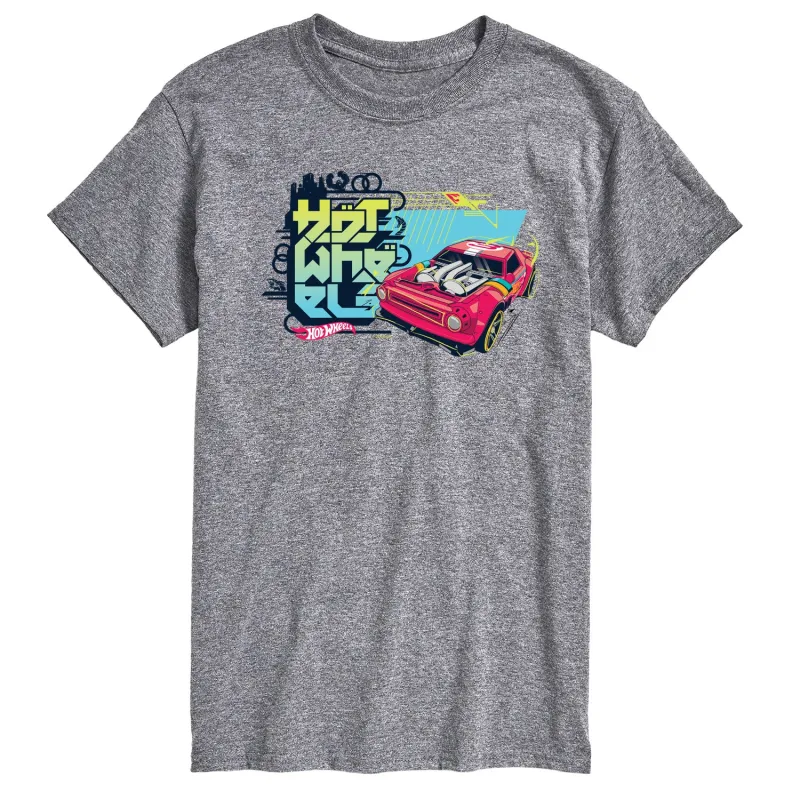 Hot Wheels - Red Car And Logo -Men's Short Sleeve T-Shirt sold by Zulily