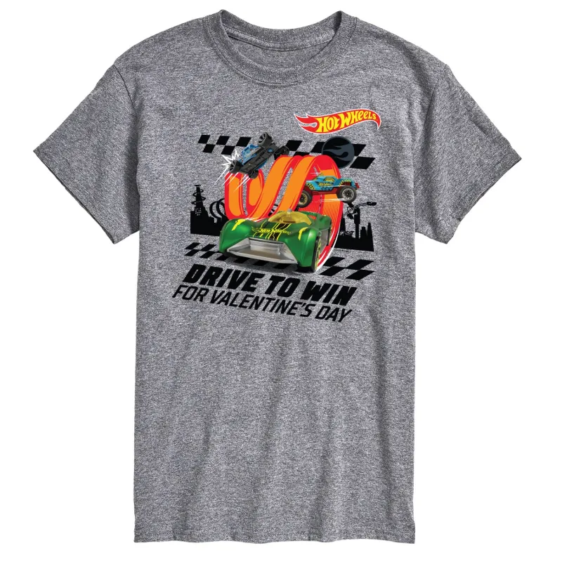 Hot Wheels - Valentine's Epic - Men's Short Sleeve Graphic T-Shirt sold by Zulily