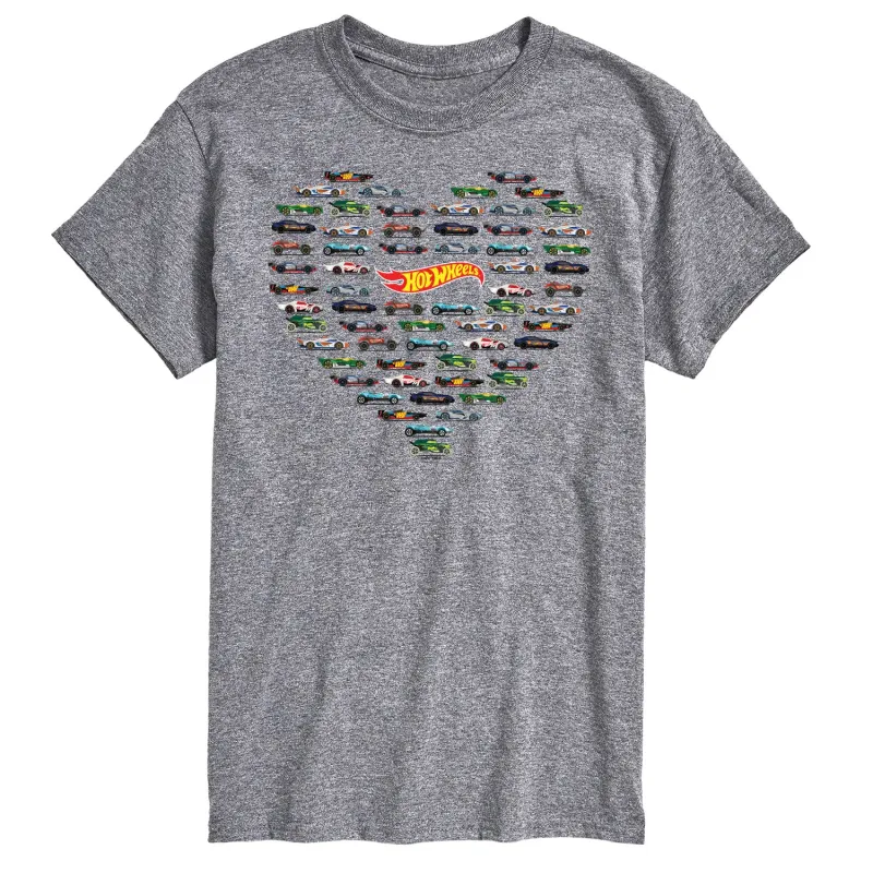 Hot Wheels - Valentine's Hot Wheels Heart - Men's Short Sleeve Graphic T-Shirt sold by Zulily