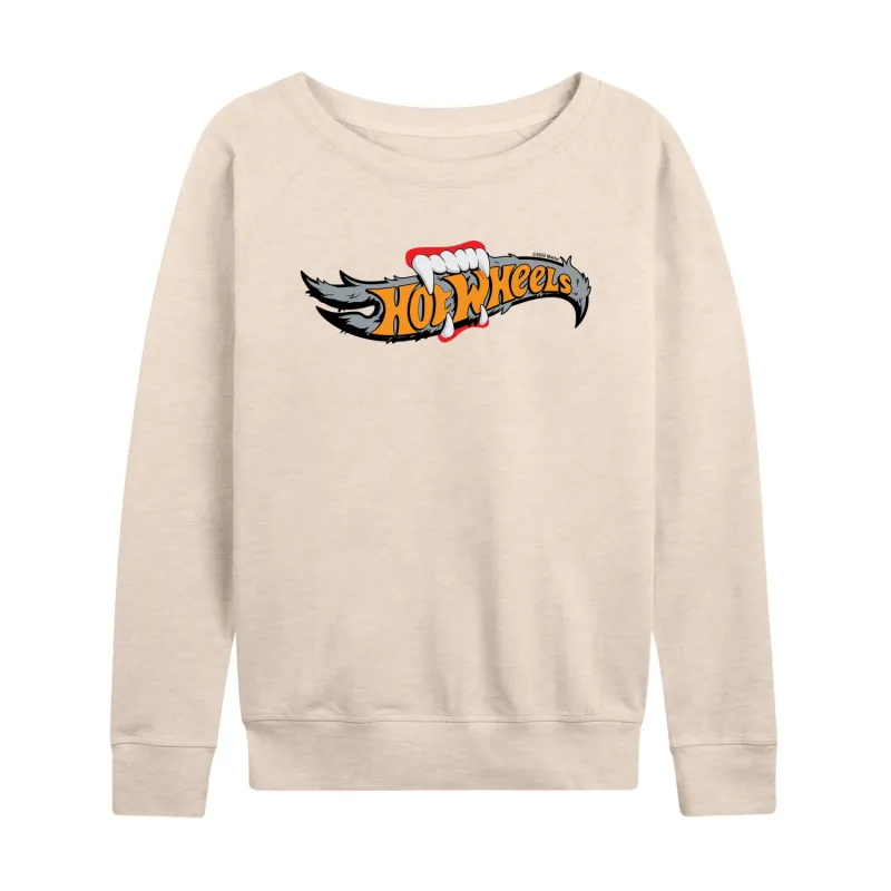 Hot Wheels - Halloween - Logo Bitten With Fangs - Women's Lightweight French Terry Long Sleeve Shirt sold by Zulily