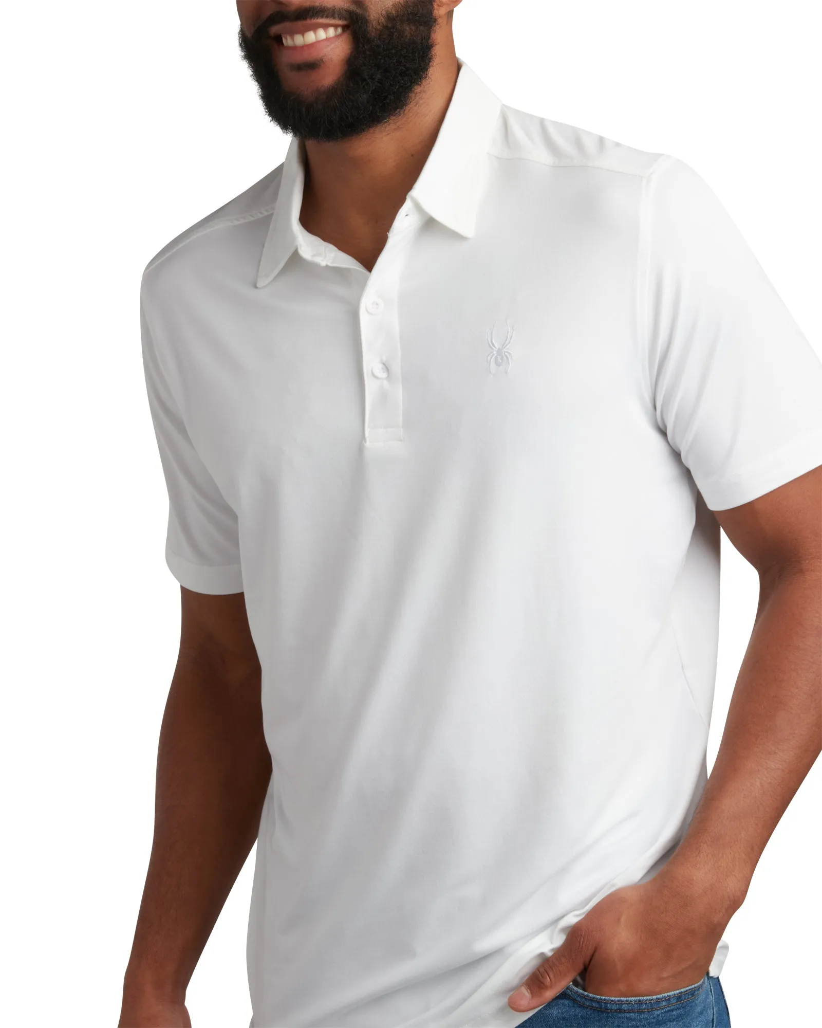 Spyder Men's Short Sleeve Jersey - White sold by Zulily product image thumbnail 4