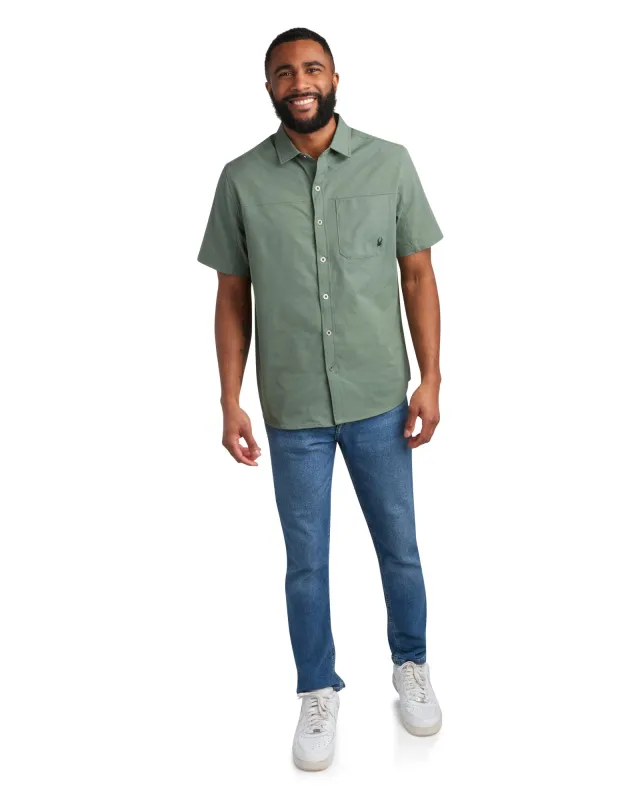 Spyder Men's Short Sleeve Ripstop - Spruce Green sold by Zulily
