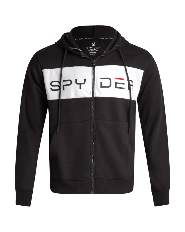 Spyder Men's Color Block Fleece Hoodie - Black sold by Zulily