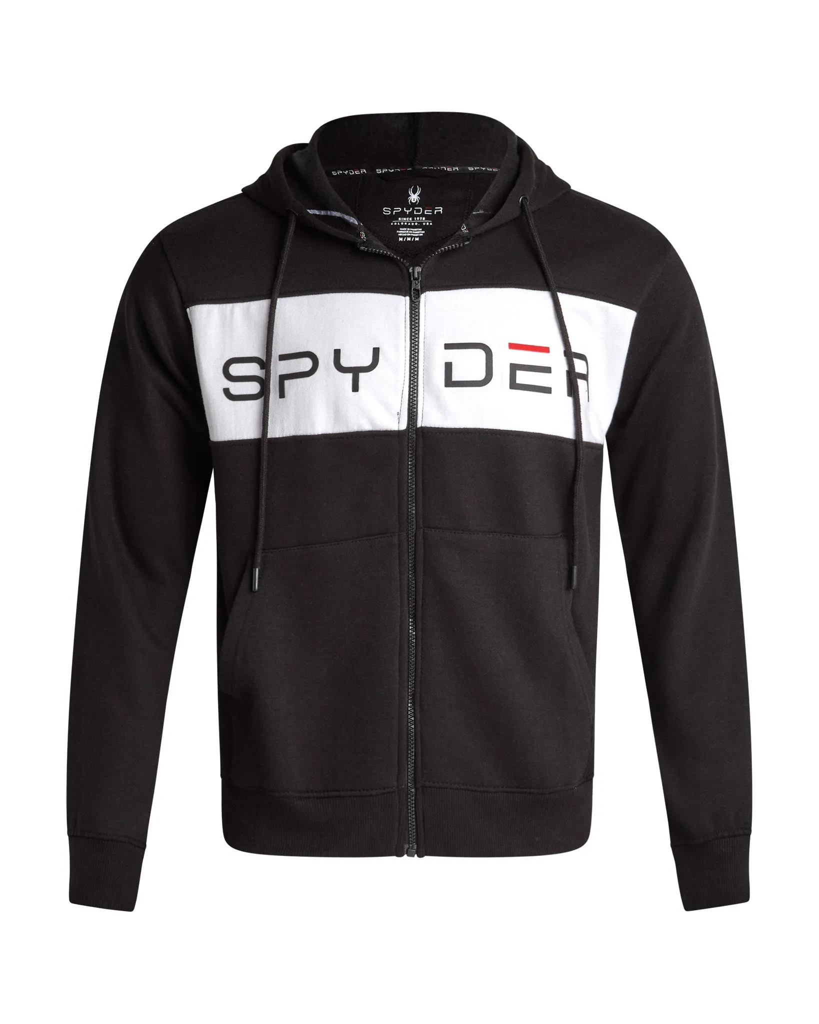 Spyder Men's Color Block Fleece Hoodie - Black sold by Zulily