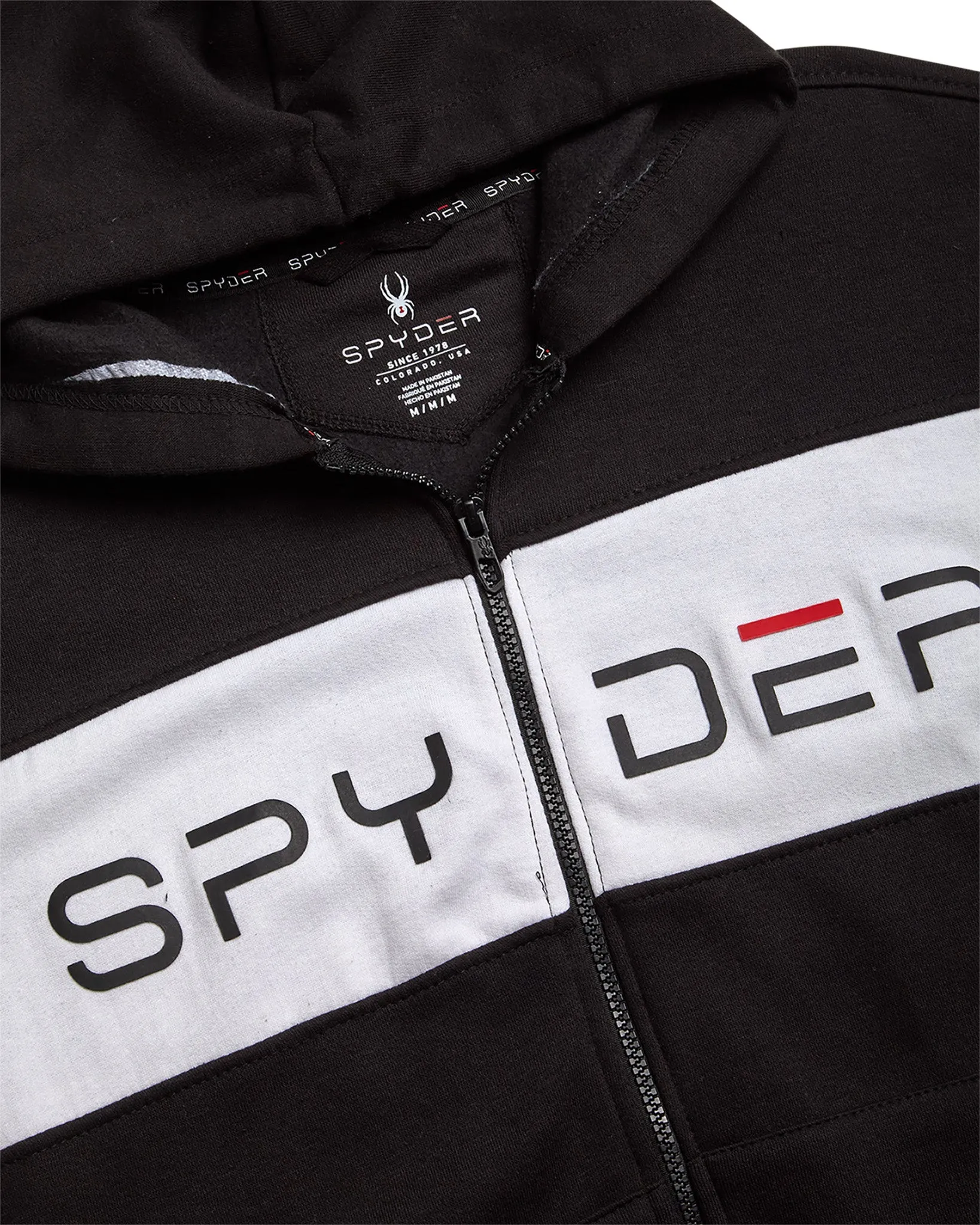 Spyder Men's Color Block Fleece Hoodie - Black sold by Zulily product image thumbnail 2