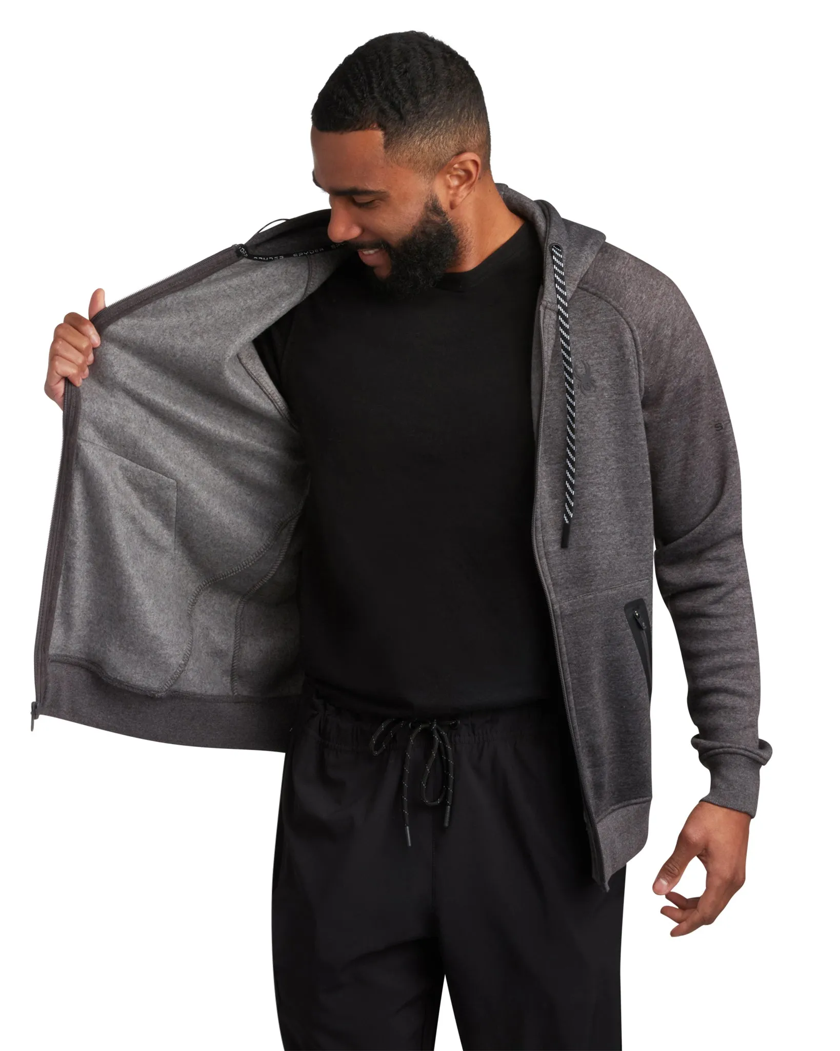 Spyder Men's Fleece Logo Hoodie - Polar sold by Zulily product image thumbnail 5