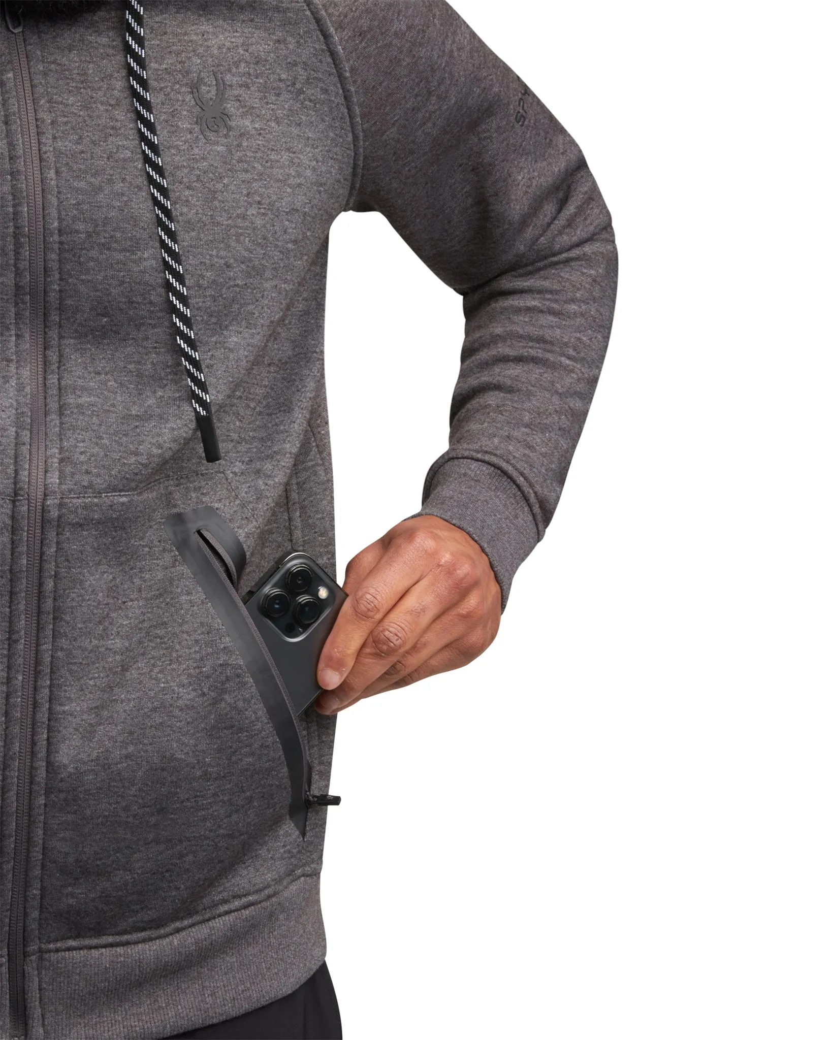 Spyder Men's Fleece Logo Hoodie - Polar sold by Zulily product image thumbnail 3