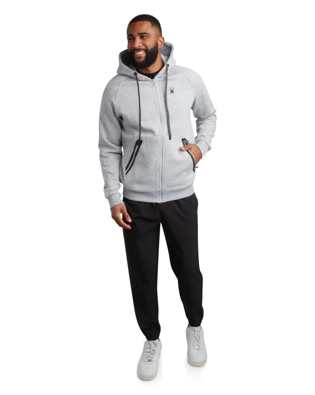 Spyder Men's Fleece Logo Hoodie - Heather Grey sold by Zulily