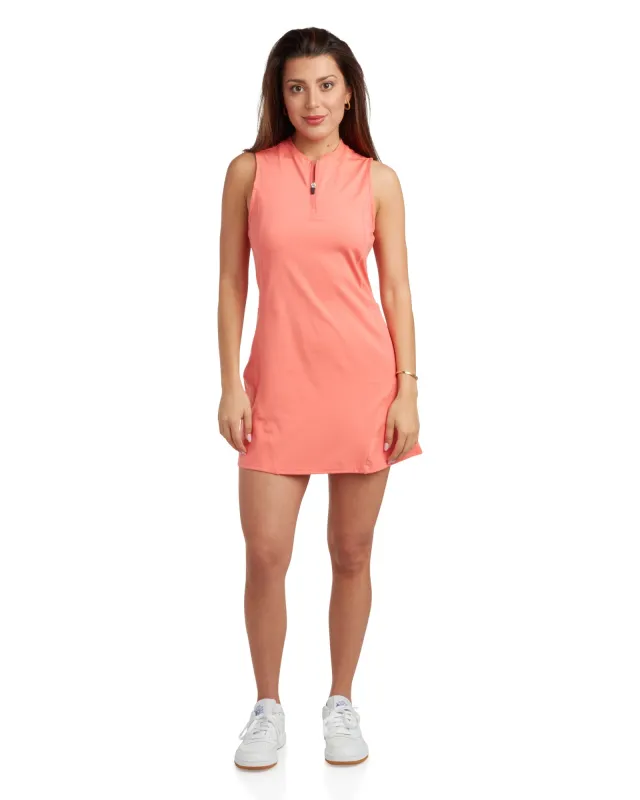 Spyder Women's Quarter Zip Dress - Peach Bud sold by Zulily